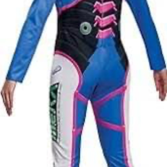BRAND NEW women disguise overwatch d va halloween jumpsuit cosplay costume M - Picture 4 of 8